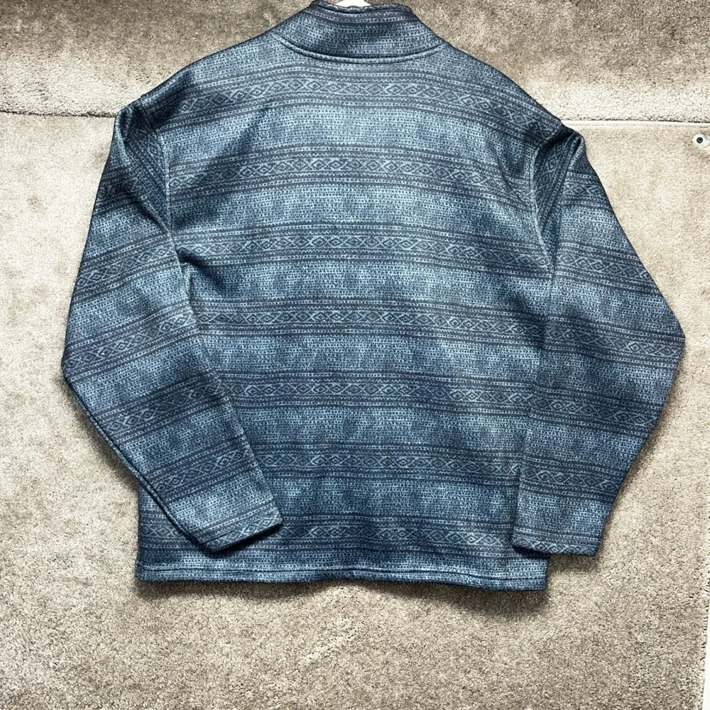 Ariat Mens Wesley Pullover‎ Sweater XL Blue Henley Aztec Warm Western Warm Comfy